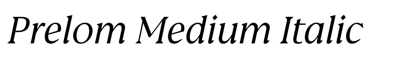 Prelom Medium Italic